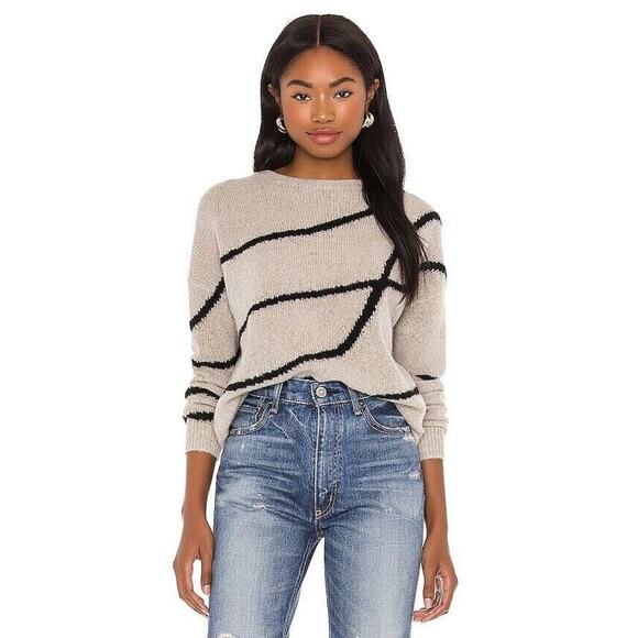 360 Cashmere Valerie Sweater in Hazel & Black Size SM - Picture 1 of 5